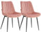 Colenis - Chaise de Salle à Manger Lesedi - Lot De 2 - Rose