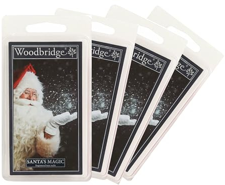Woodbridge Duftwachs Set Santas Magic (4X) | Weihnachts Duft | Bis zu 8h Duftdauer je Melt | Für Duftlampen & Wachswärmer | Hochwertiges Paraffinwachs | Raumduft für Zuhause & Büro