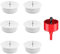 DuDuZui 6PCS Desk Grommet, Desk Cable Grommet 60mm Flexible Desk Cable Hole Covers Organize Office and Home Table Cable, with Hole Saw (60mm, White)