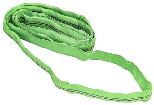 Rundschlinge 2000kg Tragkraft endlos mit Polyesterkern Hebegurt Kran Hebeband grün Tragegurt DIN EN 1492-2 (6 Meter)
