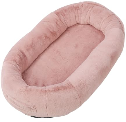 Waschbares Menschliches Hundebett, Riesiges Menschliches Hundebett Oval für Kinderzimmer (135 * 85 * 30)
