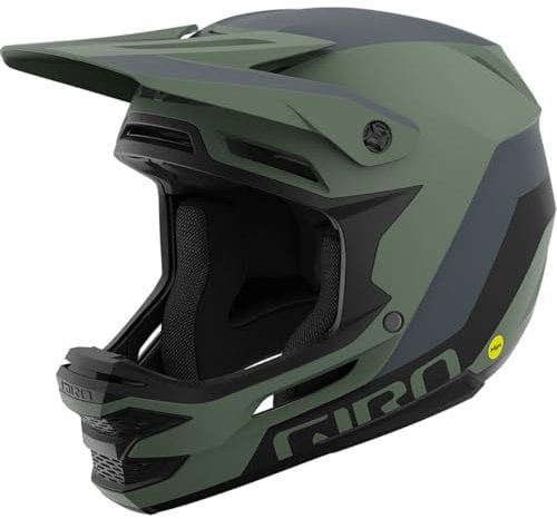 Giro Insurgent Spherical Vollgesichts-Fahrradhelm für Erwachsene, mattes Heckengrün/Drak Shark, X-Large/XXL (59-63 cm)