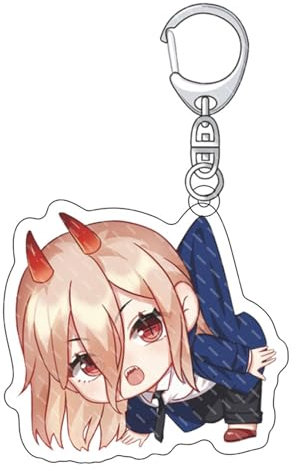 xhomeshop Chainsaw Man Key Chain Acrylic Anime Character Pendant For Keys Luggage Case Bag Gear Women Men Students Kids Collectible