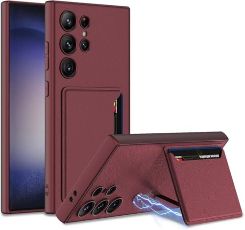 Étui magnétique pour AAAAAGalaxy S24 Ultra/S24 Plus/S24, portefeuille avec porte-cartes à rabat et support fin de style professionnel pour hommes et femmes (S24 Ultra, vert)