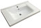Lavabo da bagno semi-incorporato in ceramica for uso domestico Lavabo da un lato lato centrale Lavandino quadrato Lavabo for lavabo senza rubinetto(90cm)