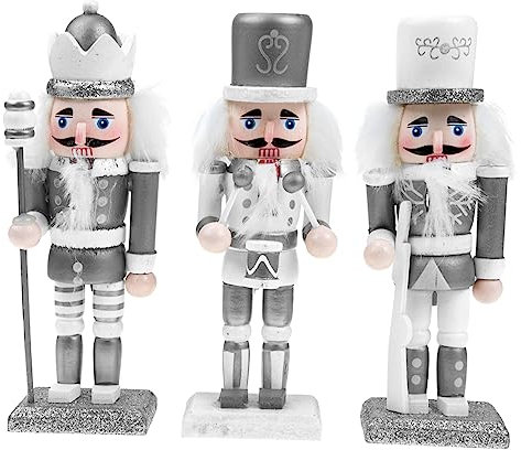 BUGUUYO 3 Pièces Casse Noisette Chiffres de Casse-Noix de noël Figure Debout de noël Sapin de Noel Sapin Noel décor Suspendu de Casse-Noisette décor de Casse-Noisettes en Bois à Suspendre