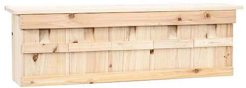 Lauuoeriau dekor, fågel- och djurhus, fågelholkar sparvhus med 5 rum 68 x 15 x 21 cm Firwood