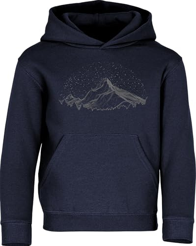 Baddery Kinder Kletter Hoodie - „Berghimmel“ | Outdoor Wandern Kapuzenpullover für Jungen & Mädchen