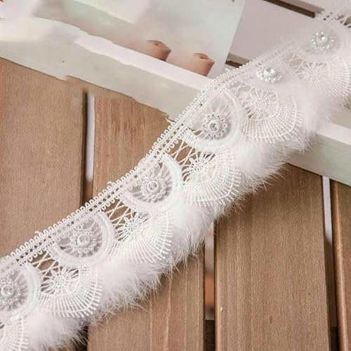 Wimpernspitze Stoff Perlenstickerei Handarbeit Spitzenband Nähzubehör und Zubehör Kleidervorhänge DIY Handgefertigtes Material-C Breite 6cm-1yards