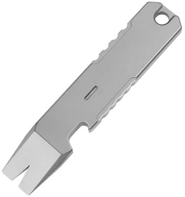 Titanium EDC Pry Bar, Portable Keychain Alloy Prybar with Bottle Opener Pocket Mini Pry Bar for Camping Jungle Exploration Hunting Travel Hiking
