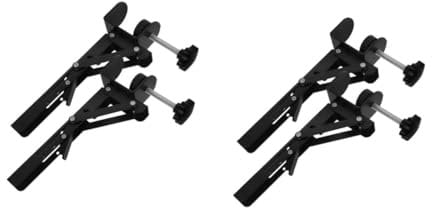 Gatuida 2sets Computer Desktop Hand Rest Computer Accessories Desk Accessories Desk Extension Tray Keyboard Stand Piano Desk Extender Shelf Amp Stand Lapboard Stainless Steel Black 2pcs*2