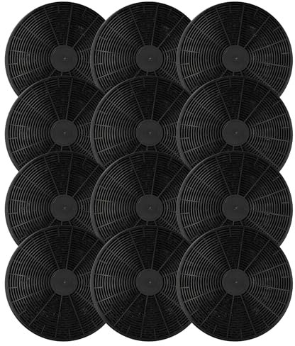 vhbw 12x filtro de carbón activado reemplaza KKT Kolbe K606, K122 para campanas cocina - 17,5 cm
