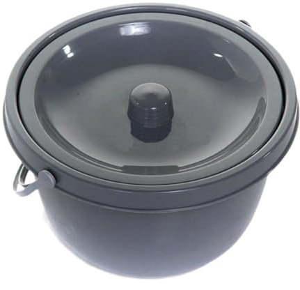 Harilla Pot de Chambre d'Urinoir, Seau à Pipi en PP Résistant, Pot Hygiénique Léger avec Couvercle Anti-Odeurs, Toilette Portable pour Maison/Hôpital/Voyage, pour Adulte, Personne Âgée et Enfant, Noir