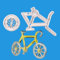 Lot de 2 emporte-pièces en forme de vélo