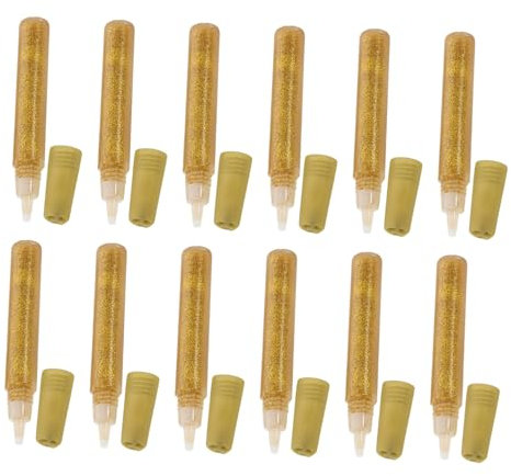 Holibanna 50pcs Glitter Glue Pens Set for Gold Crafting Adhesive for Scrapbooking Coloring DIY Projects Shiny Durable Glue for Creative Activities