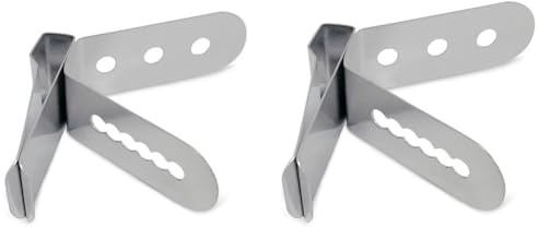 Violiica Edelstahl-Thermometer-Sonden-Clip-Halter für Kaffee und Grill, 2 Stück, silberfarben