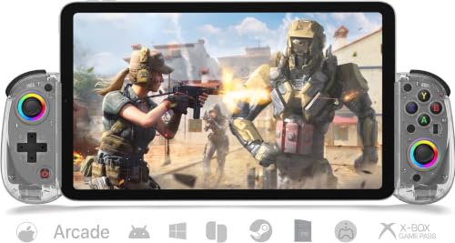 Koiiko Wireless Gamepad Controller for iPad/iPad Mini/iPad Air/Samsung Galaxy Tab/Huawei MatePad/Yoga Tab/iPhone 17/16/Android Phone/PC/Switch/PS4 -Play Xbox Cloud Gaming/PS Remote Play/Steam Link