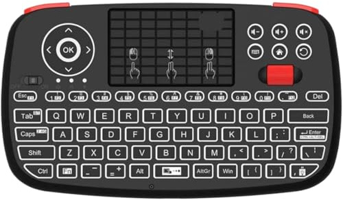 FQzsbWbbt Keyboard With Touchpad Blacklit Portable Wireless 2.4G USB Dongle Compatible With Steam Deck