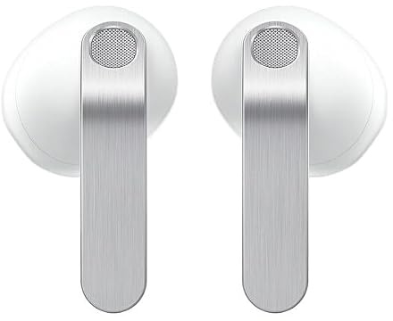 Samsung Galaxy Buds4, White, Metal Body, 1-Way Speaker, Ultra Clear Calling Sound, Adaptive Noise Control