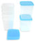 Kigima lot de 6 boîtes de congélation 1,5 l carrées (bleu clair, 13 x 13 x 15,2 cm)