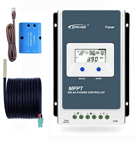 EPEVER MPPT Solar Ladegerät Tracer AN Serie 10A / 20A / 30A / 40A mit 12V / 24V DC Automatische Identifizierung Systemspannung(30A+Wifi+RTS)