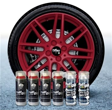Sophisticauto Felgenfolie Set mit 6 Full Dip Kirschrot glänzend