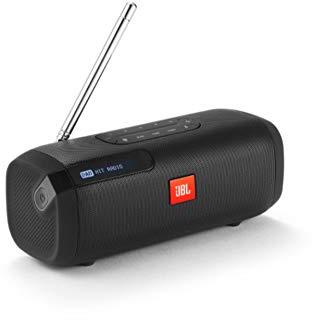 JBL Tuner Speaker Bluetooth Portatile con Radio Digitale DAB / DAB+ e FM, Cassa Altoparlante Bluetooth con Display, Compatibile con MP3, fino a 8 Ore di Autonomia, Nero