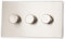 Lexus Screwless Brushed Steel LED Dimmer Switch (3 Gang/120W) - LSS513