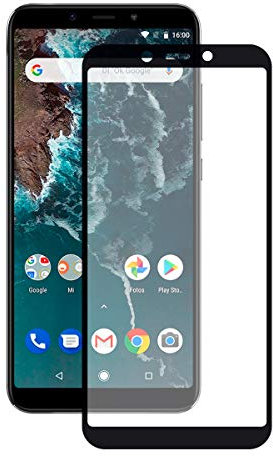 KSIX smart your tech Protector de Pantalla para Xiaomi Mi A2, Vidrio Templado, Grosor 0.33 mm, Negro