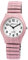 Adrina Damen-Uhr Edelstahl Zugarmband rosa große Ziffern Länge 18 cm Durchmesser 34 mm Breite 18 mm Geschenke für Frauen