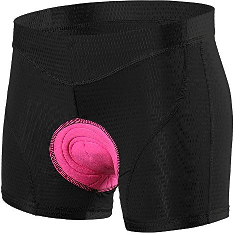Lixada Radunterhose Damen Fahrrad Unterhosen mit elastische stoßfest atmungsaktive 3D Gepolstert MTB Radfahren Unterwäsche Kurze Hose