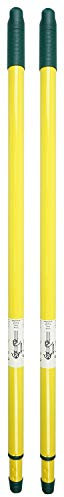 Novaliv 2x Teleskopstiel 72 – 125 cm 2 tlg Universalstiel Stab Ersatzstiel Besenstiel mit Gewinde Ersatzteil Stiel Ersatz Teleskopstange Teleskop (2, Stiel)