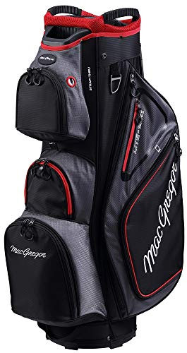 MacGregor Golf VIP Deluxe 14-Way Trolley Bag, 9.5 Top, Black/Red
