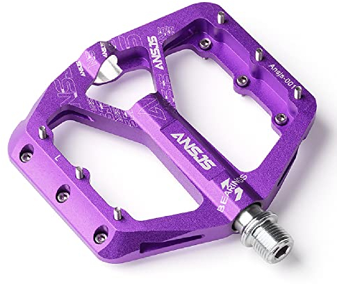 ANSJS Pedali per bici da corsa in alluminio, ultra leggeri, antiscivolo, 9/16 pollici, per MTB, e-bike e bici da città