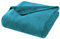 WOHNWOHL® Kuscheldecke (150x200cm) • Weiche Tagesdecke • Sofadecke • Wohndecke • Schlafdecke • Oeko-Tex zertifizierte Baumwolldecke • Samtig weiche Decke • Farbe: Petrol