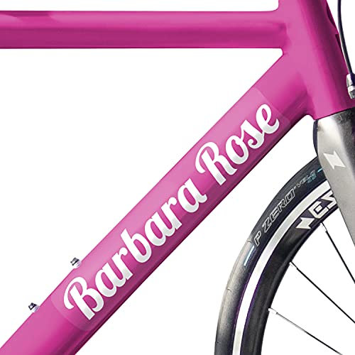 Vinilos Adhesivos Personalizados con Nombre y Bandera. Pegatinas Impermeables para Bicicletas, Motos, Coches y Patinetes. Etiquetas de Alta Resistencia (Transparente, Medium)