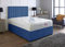 Comfy Deluxe LTD Velvetto Ottoman Gas Lift Divan Bed With Vertical Lined Headboard | Foot Lift Open Ottoman Bed | Base And Headboard Only (Parliament Blue, 4FT6 Double)