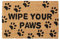 Relaxdays Wipe Your Paws Welcome Doormat Rubber, 40 x 60 cm, Door Mat Inside & Outside, Non-Slip, Natural Coir, Coco, 60x40cm