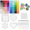 EPHOSHI 24,000pcs Fuse Beads Kit-48 Colors 2.6mm(0.1inch),Mini Fuse Beads Craft Set with Pegboards, Pattern Cards Tweezers, Ironing Paper and Keyring etc(2.6mm-24000pcs)