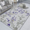 RUGMRZ Webteppich Gaming Teppich Lila, Graues Blatt-Druckdesign, Modernes, Verschleißfestes Design Bettvorleger rutschfest 120X160CM