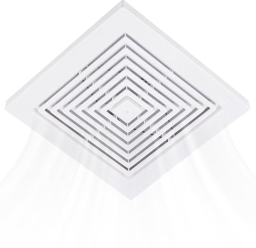 WKZO 97011723 Bathroom Ceiling Fan Grille with Springs Replacement Parts for Square Ceiling or Wall-Mount Exhaust Fan Fits Models 663, 670, 671, 675, 688, 689 Ventilation Fan - Plastic Cover White