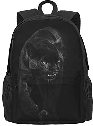 AABSTBFM Animal Panther Women And Men Laptop Backpack Travel Backpack Sports Gym Bag School Bags For Kids Girls Boys,Black