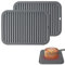 ProChosen Silicone Table Mats - Large 30x22 cm Non Slip Heat Resistant Pot Coasters (2 Pack, Grey)