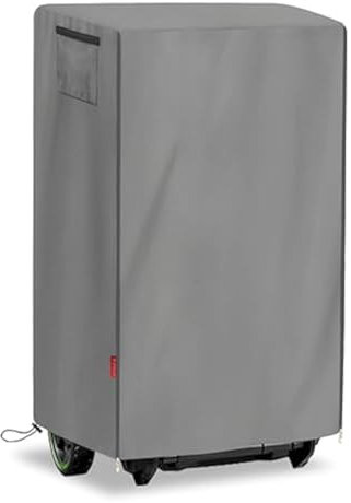 SoloToo Lawn Mower Cover Waterproof, Universal Fit for 20-21 Inch Folding Cordless Lawn Mowers, Durable Outdoor Storage Protector (Grey)