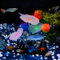 Pawfly Ornement Lotus à Effet Lumineux Décoration en Silicone Décoration d'Aquarium pour Aquarium avec Ventouse