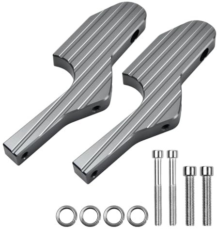 2 Pcs Motorrad Fußrasten Verlängerung, Aluminium Fußrasten Verlängerte mit 4 Schrauben, Fußstütze Pedale Ersatz Fußrastenplatte, Fußraste Erweiterungen für Beifahrer GTS 300ie Super GTV125 300