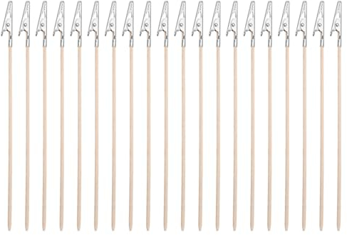 PATIKIL 7.3 Pulgadas Clip de Cocodrilo para Aerógrafo 40 Piezas de Clips de Cocodrilo para Pintar Palo de Metal para Aerógrafo Industrial