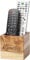 COOLEX Acacia Wooden TV Remote Holder - Table Remote Control Storage Caddy (For 2 or 3 Remotes) 3.5 x 3.5 x 3.5
