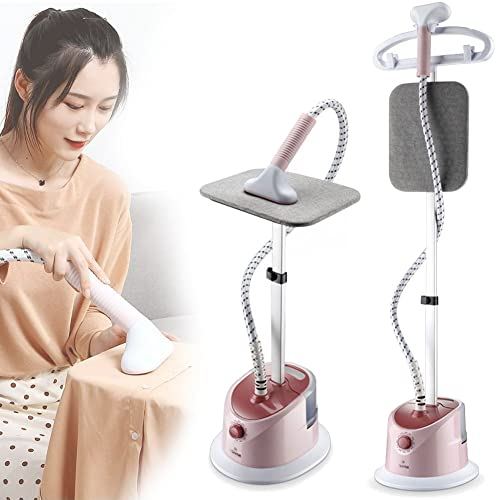 Máquina Comercial, vaporizador de Mano, vaporizador de Ropa Plegable Vertical de 1800 W, Ajuste de 11 Posiciones y Tanque de Agua de 1,8 L, para Ropa, Vestidos de Novia, Trajes, co