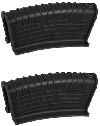 sourcing map 2pcs Silicone Assist Hot Pan Handle Holder Hot Skillet Handle Covers Pot Holder Sleeve Non-Slip Heat Resistant for Kitchen Pot Frying Pans Cookware Black